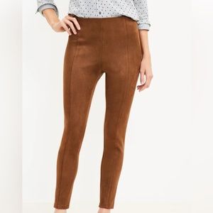 Loft faux suede brown leggings